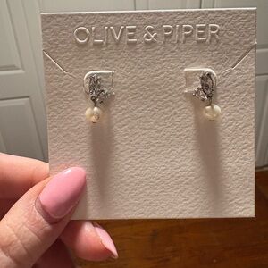 Olive and Piper Bryn Drops Earrings - Silver